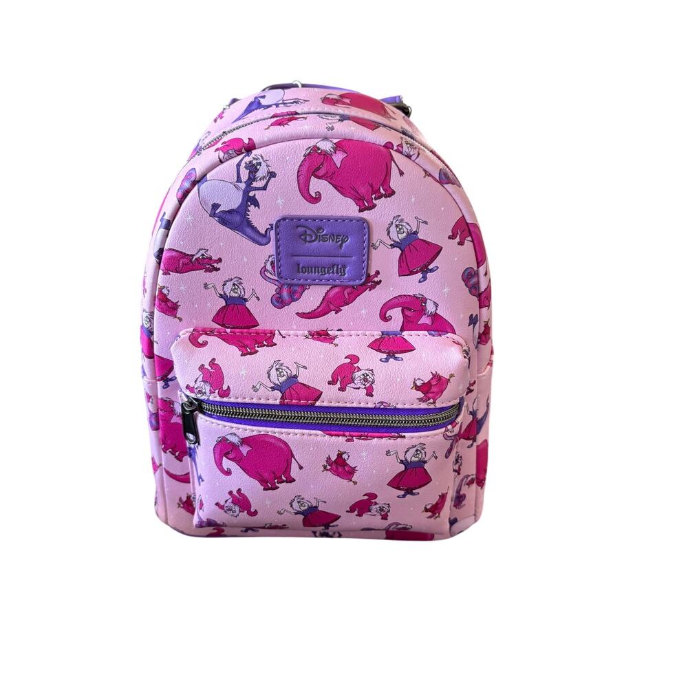 Loungefly Disney Sword in the Stone Madam Mim AOP Mini Backpack NWT